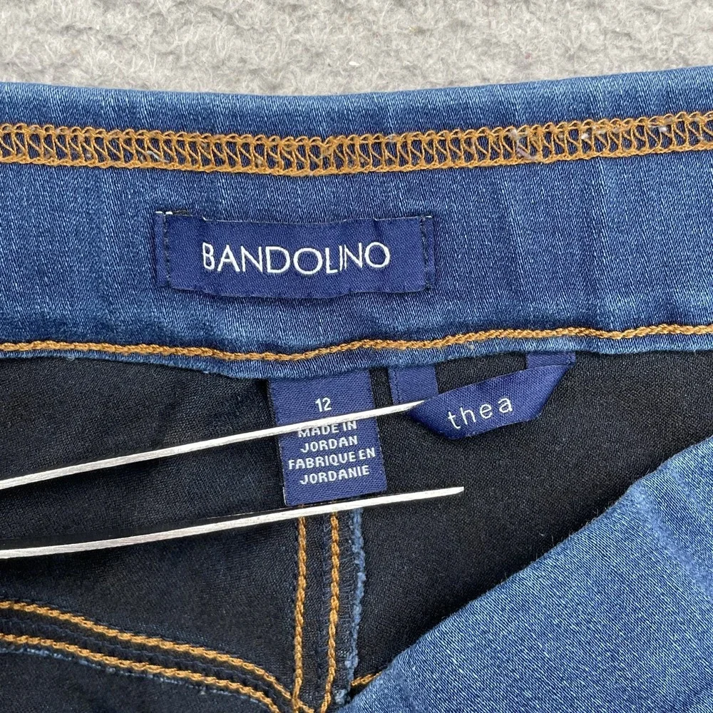 Bandolino Jean Shorts Women's 32 Raw Frayed Comfort Pull On Academia Preppy 90's